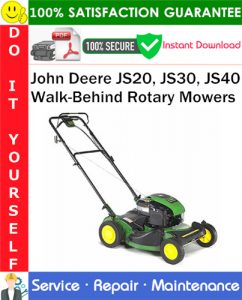 John Deere JS20, JS30, JS40 Walk-Behind Rotary Mowers Service Repair Manual PDF Download