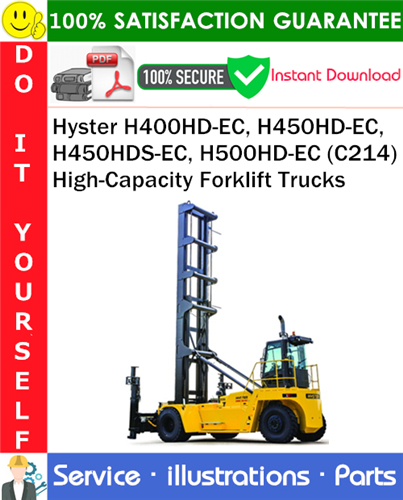Hyster H400HD-EC, H450HD-EC, H450HDS-EC, H500HD-EC (C214) High-Capacity Forklift Trucks Parts Manual