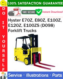 Hyster E70Z, E80Z, E100Z, E120Z, E100ZS (D098) Forklift Trucks Parts Manual