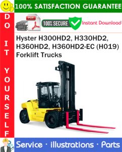 Hyster H300HD2, H330HD2, H360HD2, H360HD2-EC (H019) Forklift Trucks Parts Manual