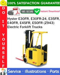 Hyster E30FR, E30FR-24, E35FR, E40FR, E45FR, E50FR (Z943) Electric Forklift Trucks Parts Manual