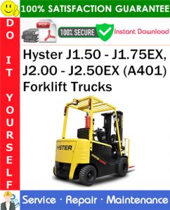 Hyster J1.50 - J1.75EX, J2.00 - J2.50EX (A401) Forklift Trucks Service Repair Manual