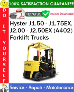 Hyster J1.50 - J1.75EX, J2.00 - J2.50EX (A402) Forklift Trucks Service Repair Manual