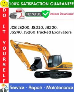 JCB JS200, JS210, JS220, JS240, JS260 Tracked Excavators