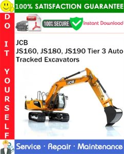 JCB JS160, JS180, JS190 Tier 3 Auto Tracked Excavators