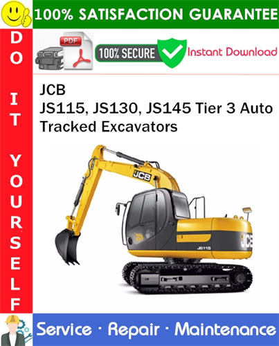 JCB JS115, JS130, JS145 Tier 3 Auto Tracked Excavators